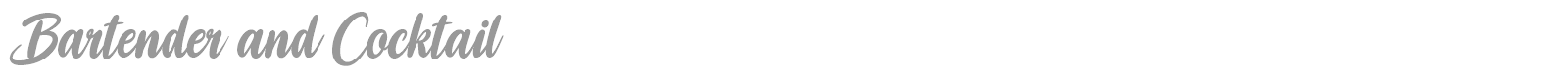 Bartender and Cocktail font preview